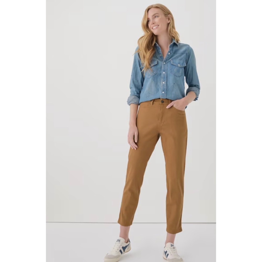 Pact Straight Leg Pants in Brown